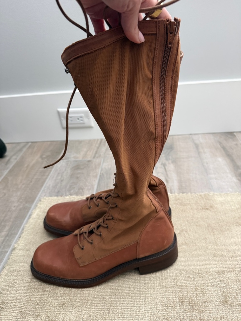 Free People Tall Lace-Up Leather Riding Boots - Picture 4 of 8